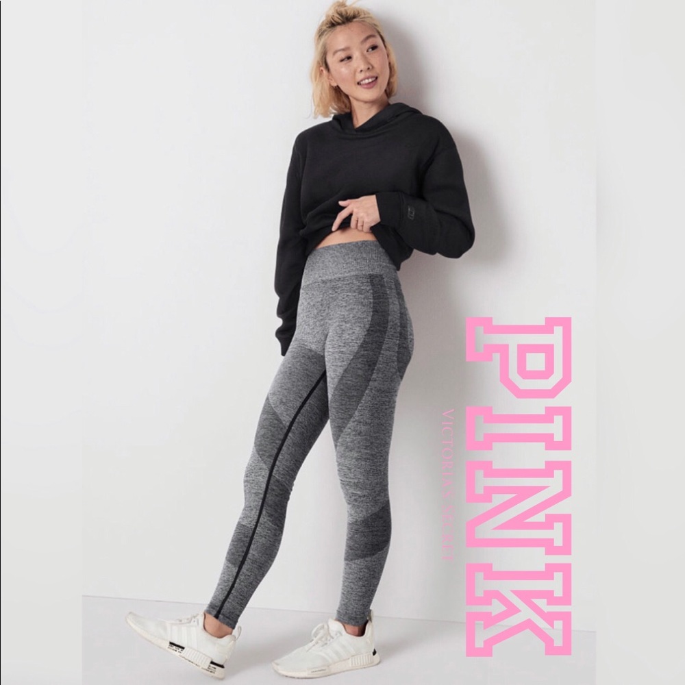 PINK by Victoria Secret Grey Seamless Workout Tight X-Small NWT